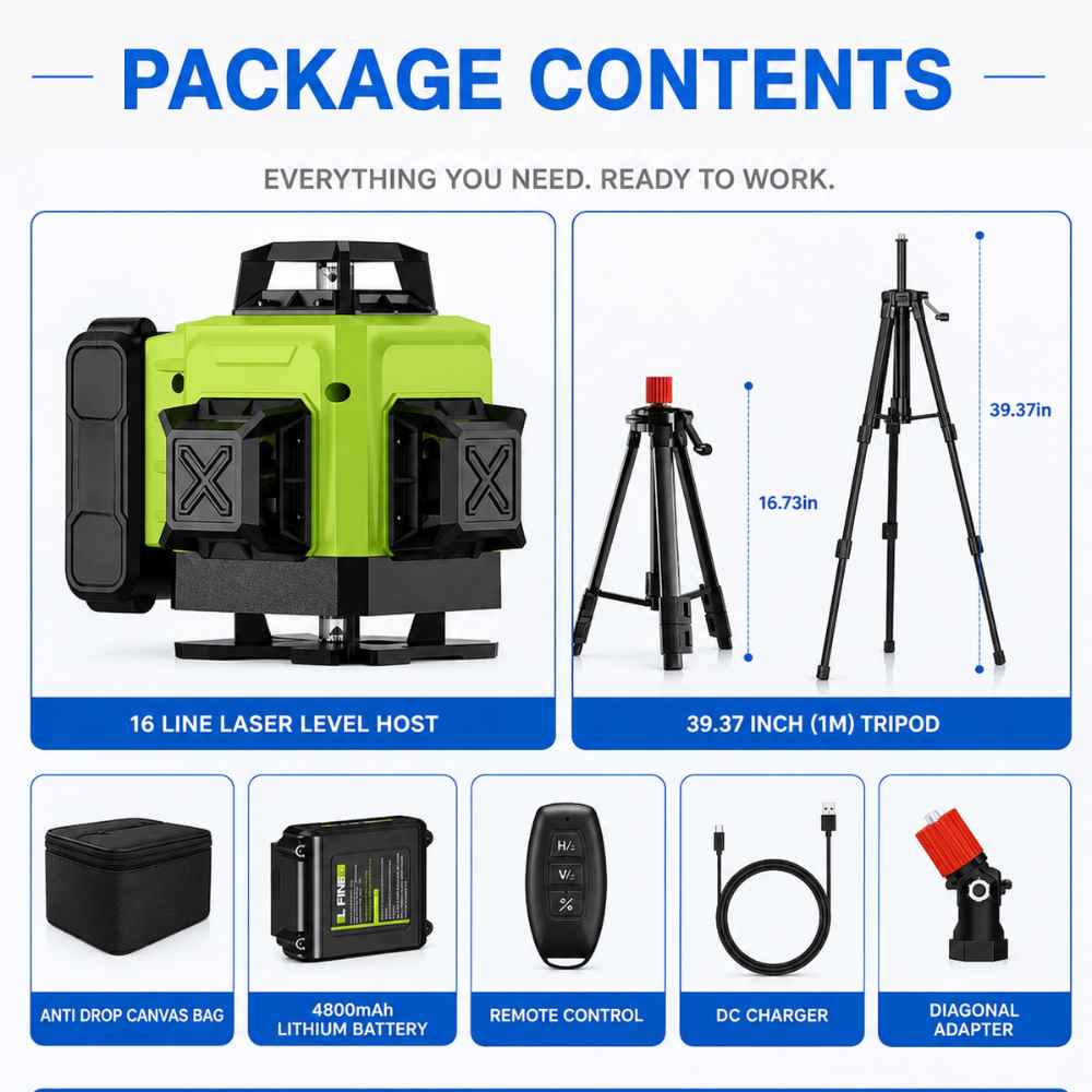 Kit of the 4d Laser Level