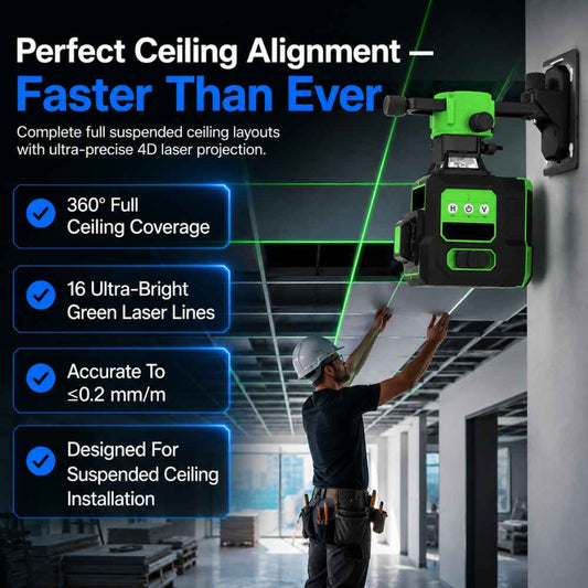 Faster and good work with the Laser level for drop ceiling