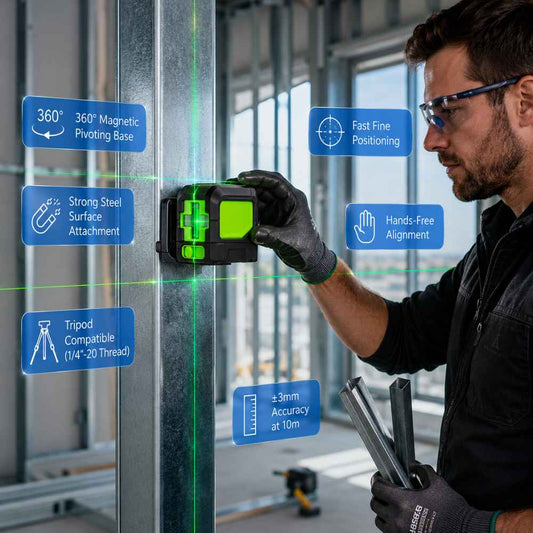 360° Cross-Line Magnetic laser level