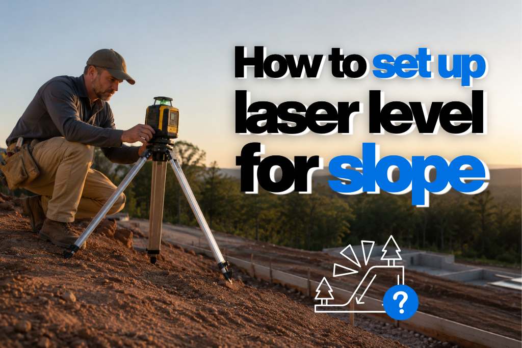 How to set up laser level for slope