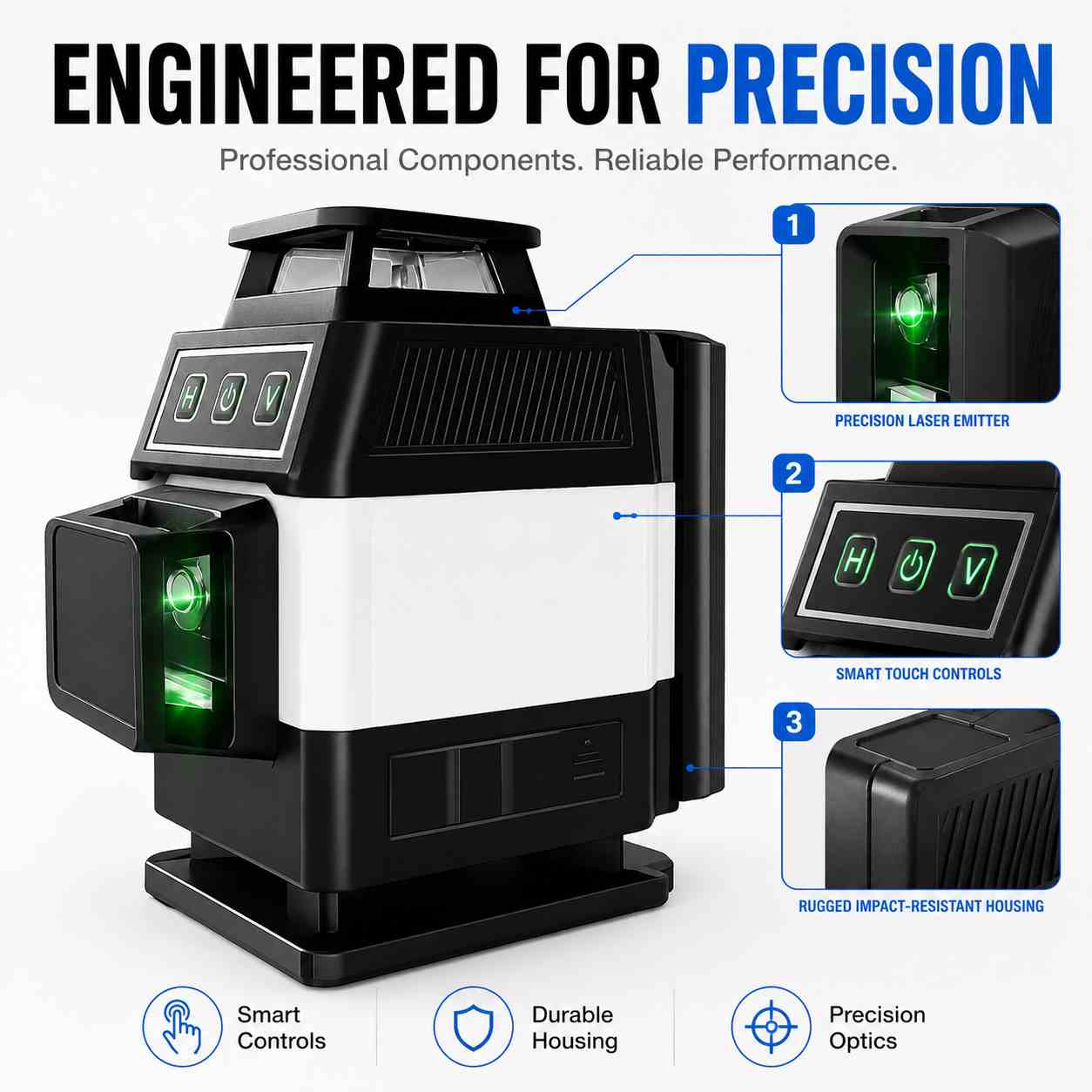 3D Laser Level Technical Features 
