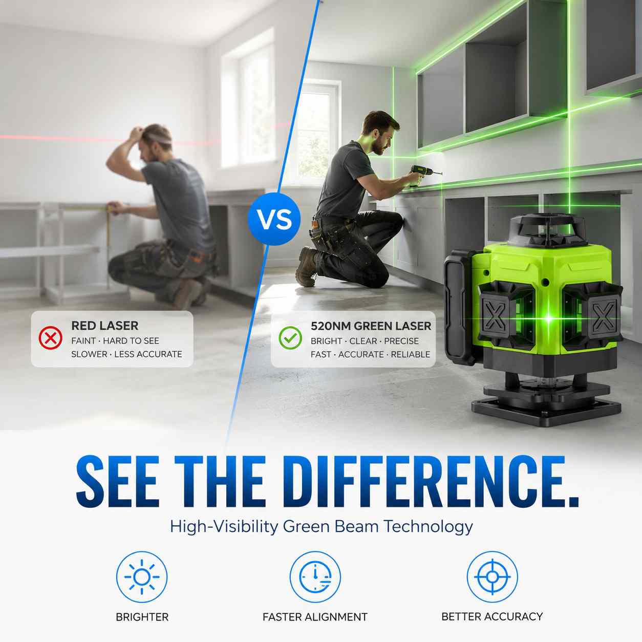 4D Green Laser Level Comparison