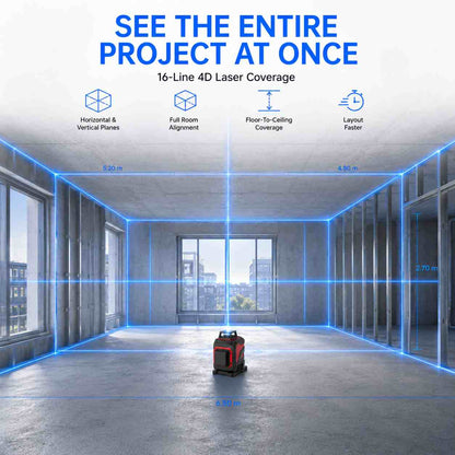 Framing laser level 360° Coverage