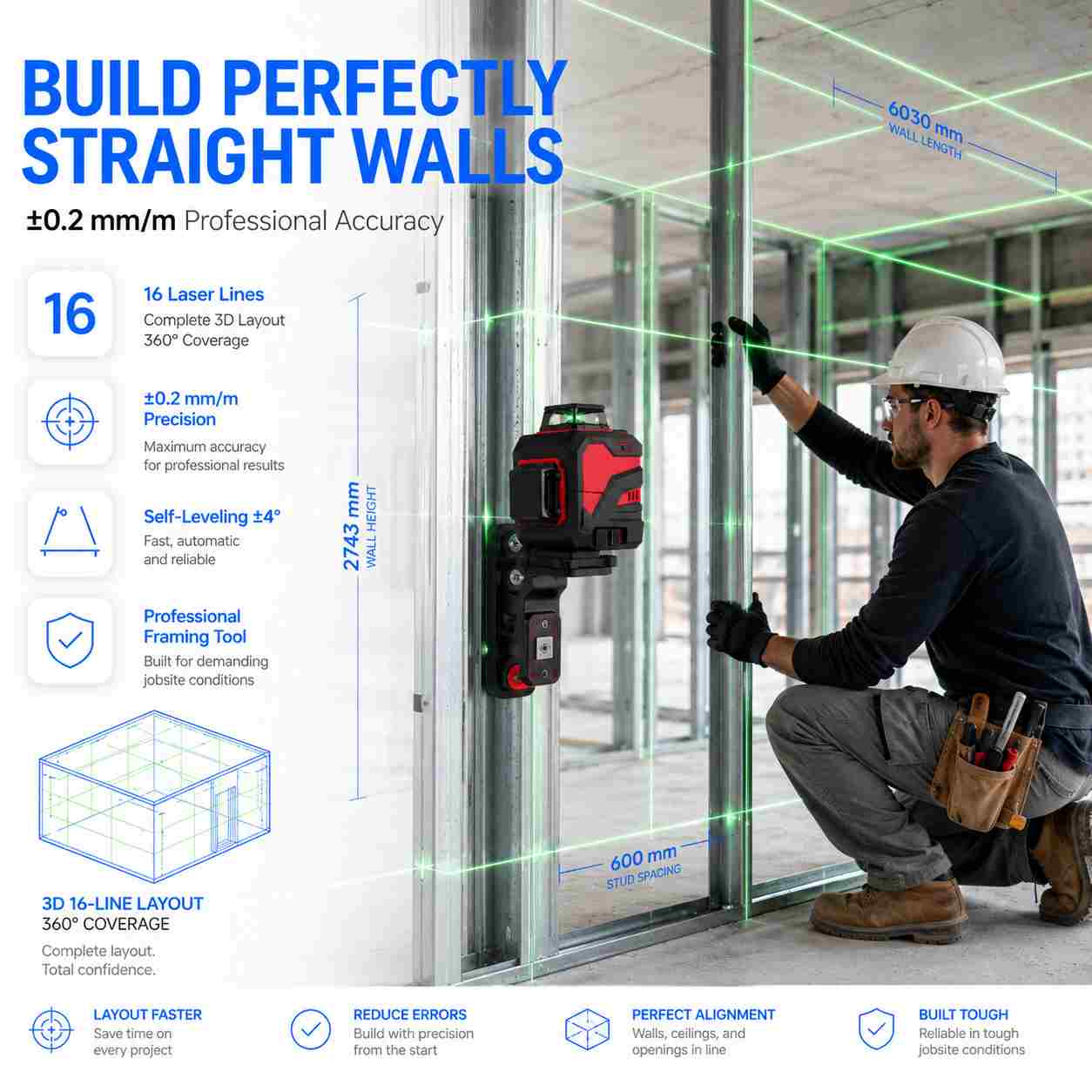 Framing laser level Professional Accuracy