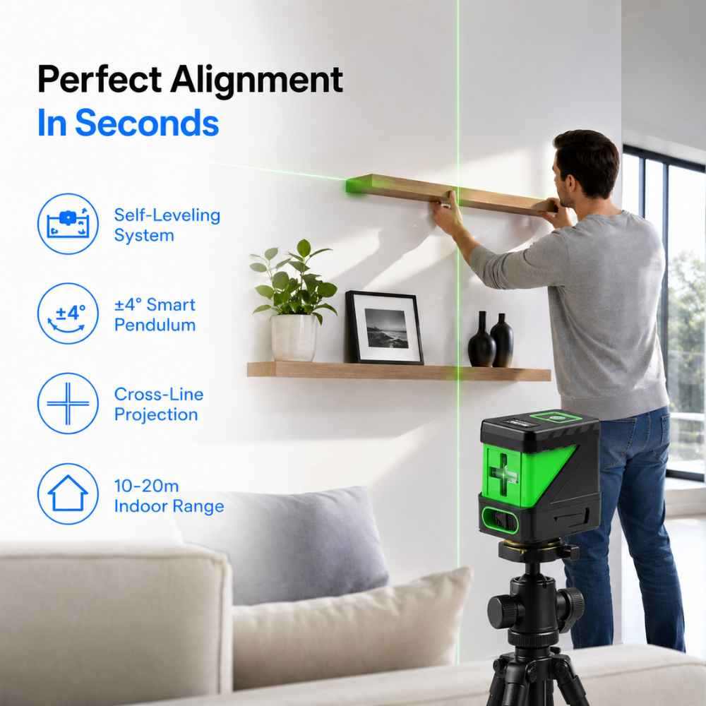 Perfect alignment with the Laser level for home projects