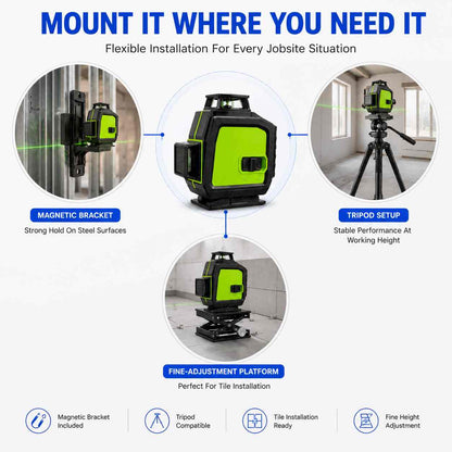 Professional Laser Level VERSATILE MOUNTING