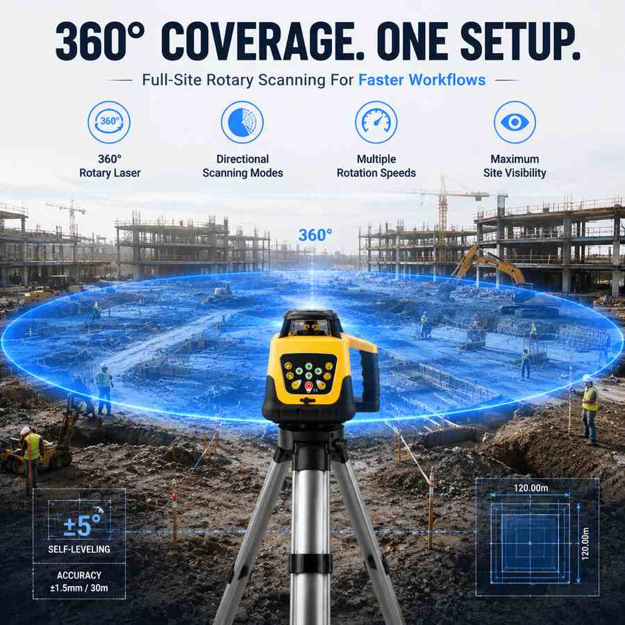 Self leveling rotary laser