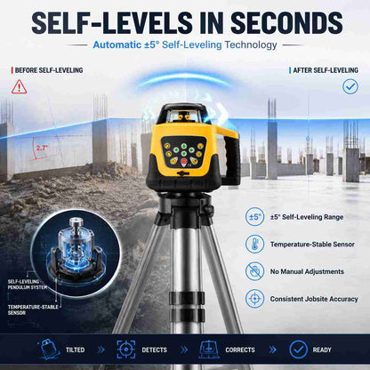 Self leveling rotary laser