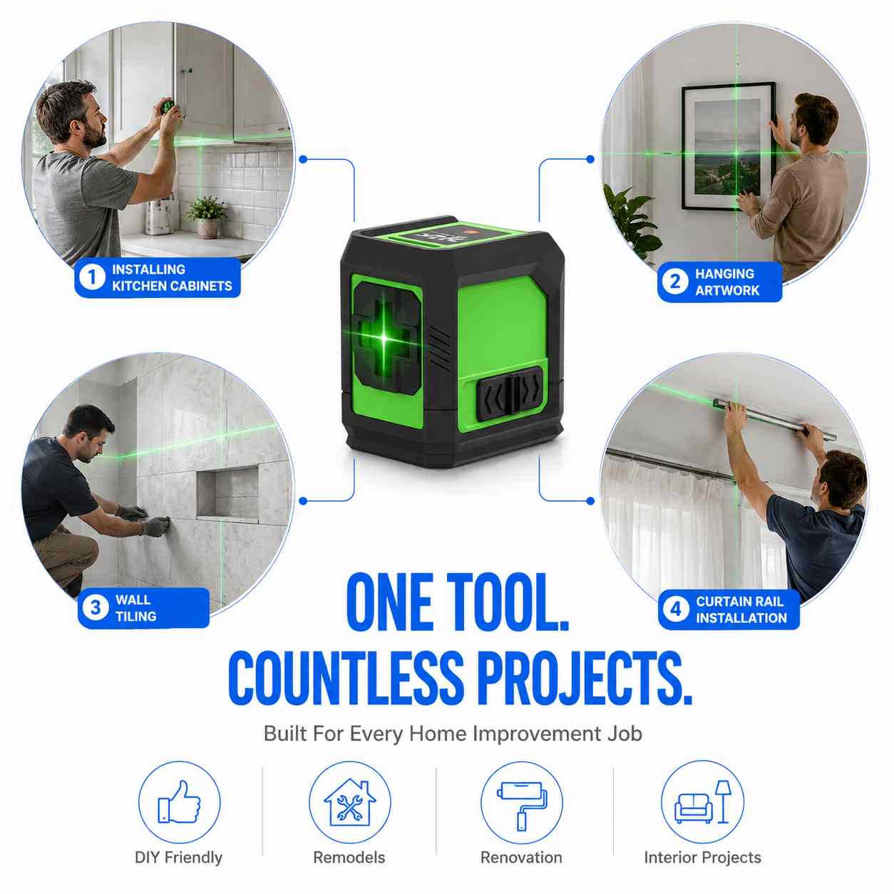 Vertical laser level one tool countless projects 