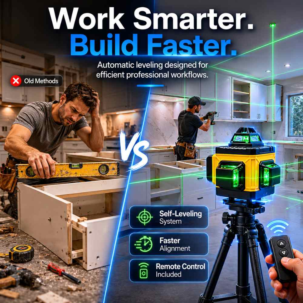 New method to leveling with the Builders laser level