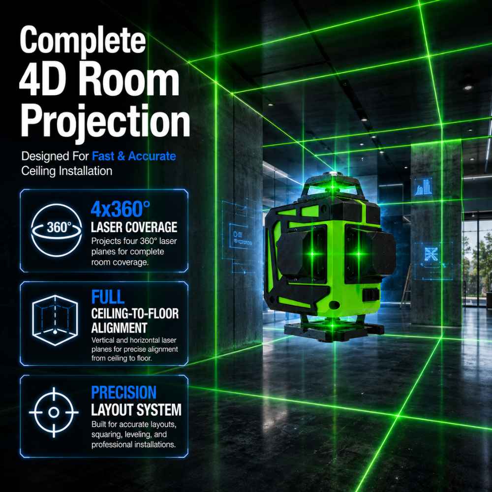 4D room projection with the Ceiling laser level