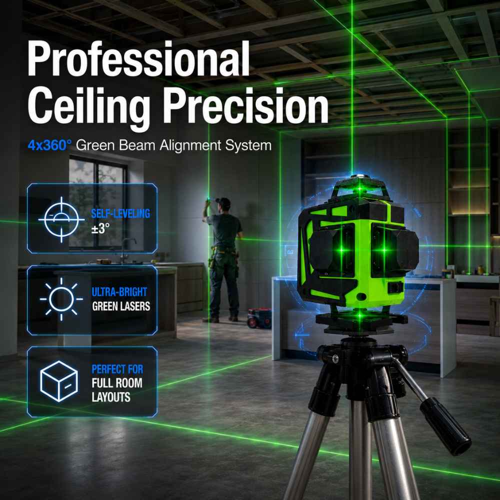 Ceiling laser level 4x360°