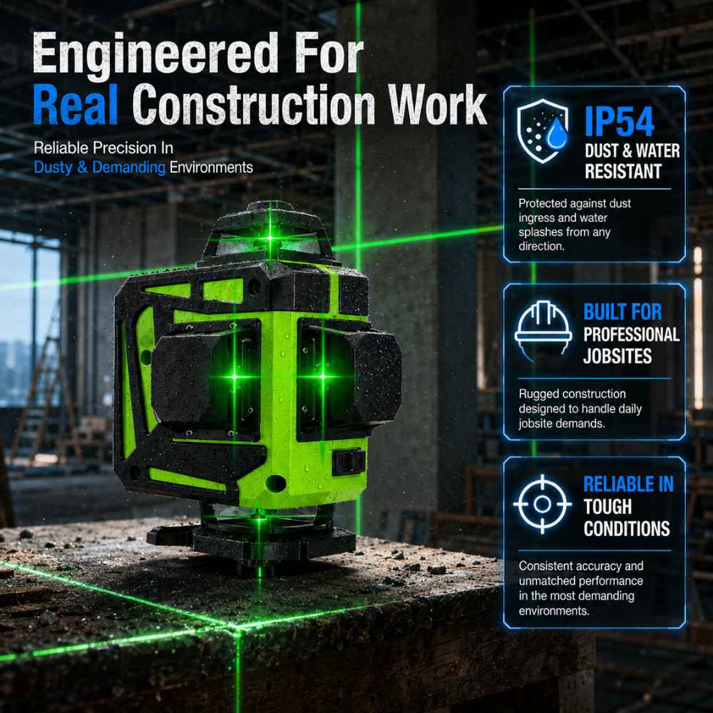 Construction work with the Ceiling laser level