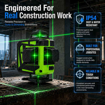 Construction work with the Ceiling laser level