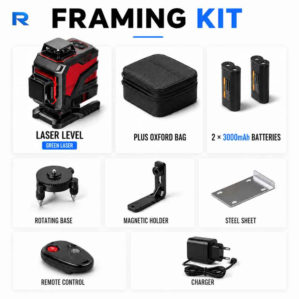 Framing laser level kit