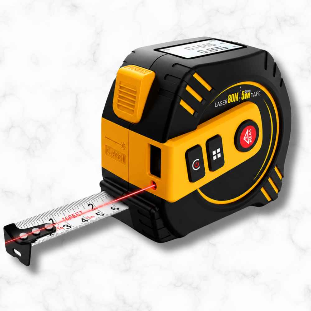Laser level and tape measure 80m