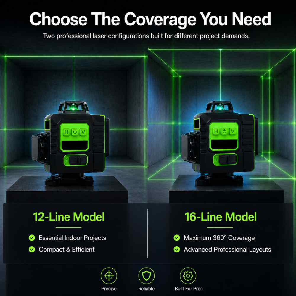 Laser Level for Deck Building 12 lines vs 16 lines