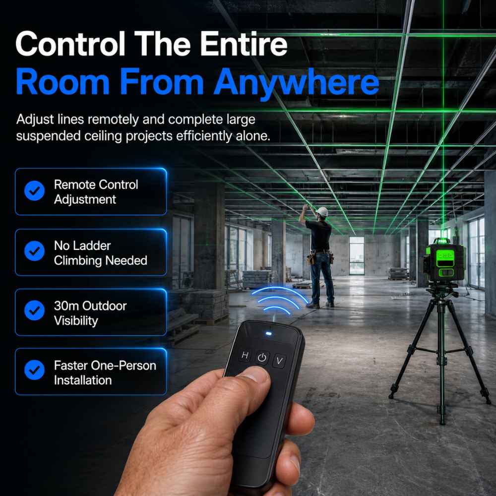 Laser level for drop ceiling perfect control