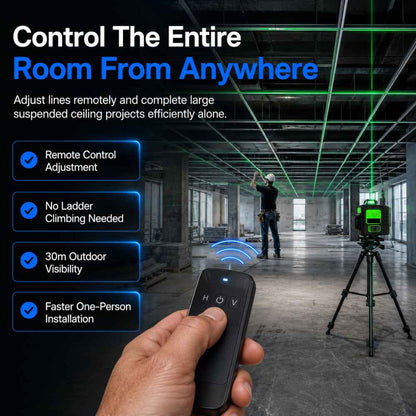 Laser level for drop ceiling perfect control
