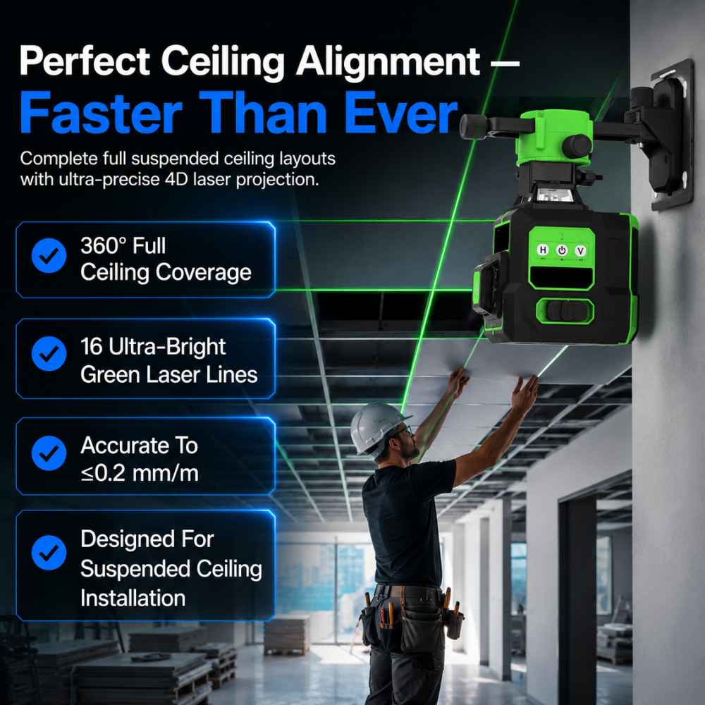 Faster and good work with the Laser level for drop ceiling