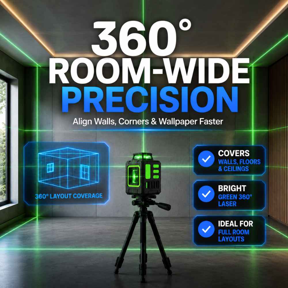 360 degrees of the Laser level for wallpapering