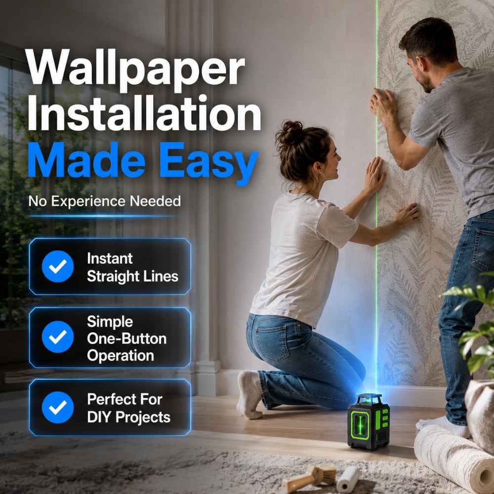 easy Installation with Laser level for wallpapering