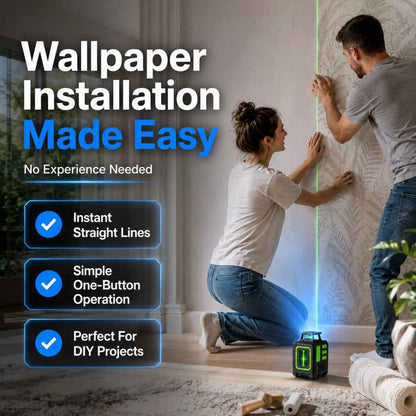 easy Installation with Laser level for wallpapering