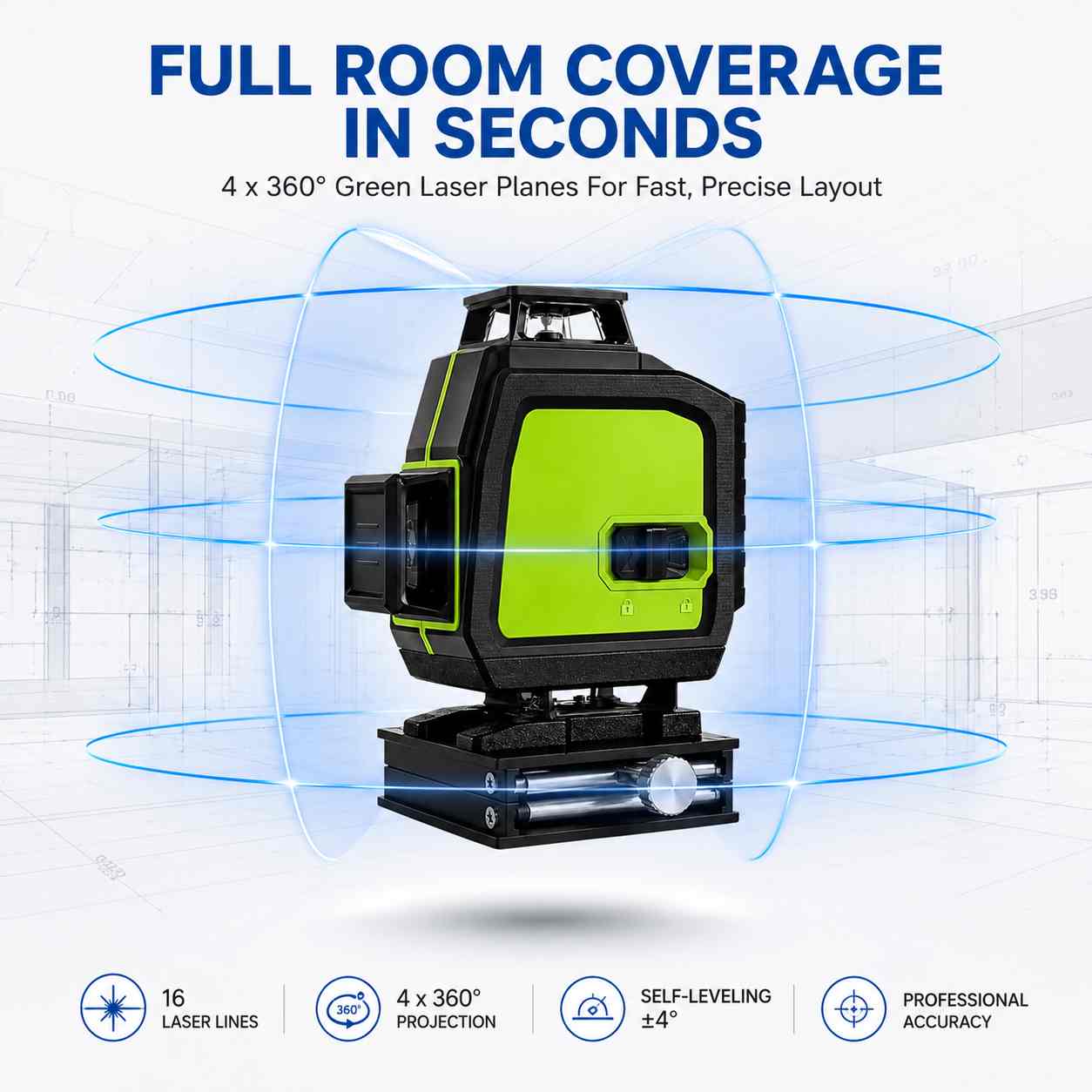 Professional Laser Level 360° COVERAGE