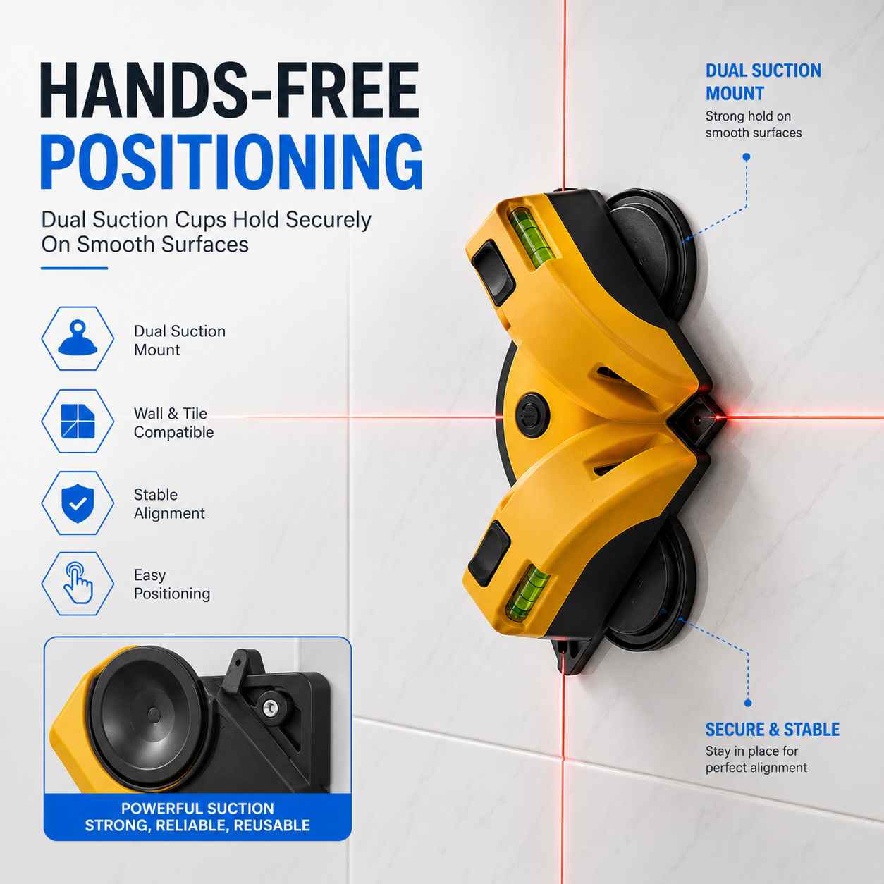Laser Level Square suction 