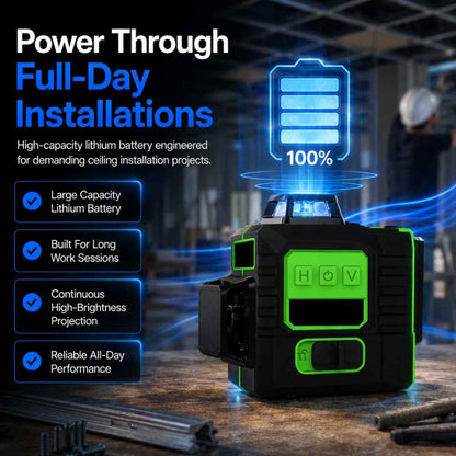 Battery capacity of the suspended ceiling laser level 